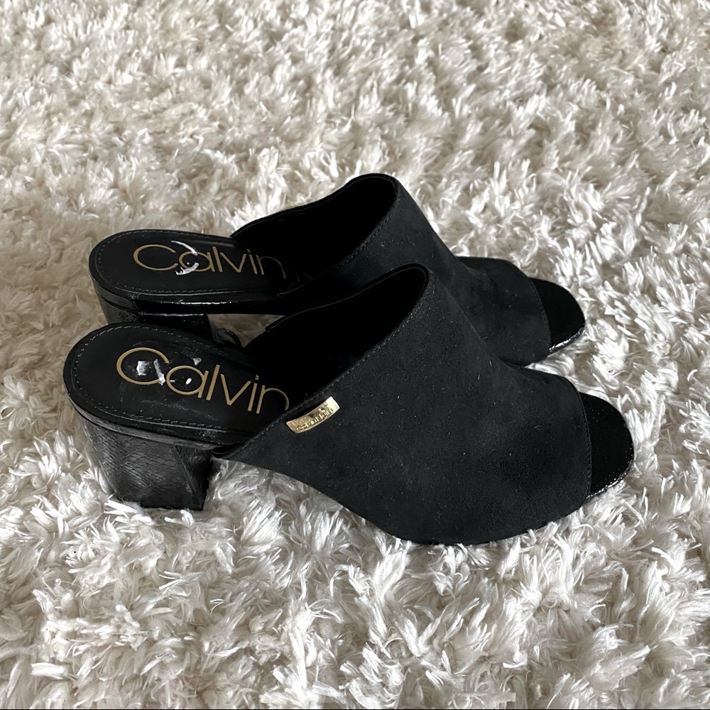 Calvin Klein Suede Mules - Picture 1 of 9
